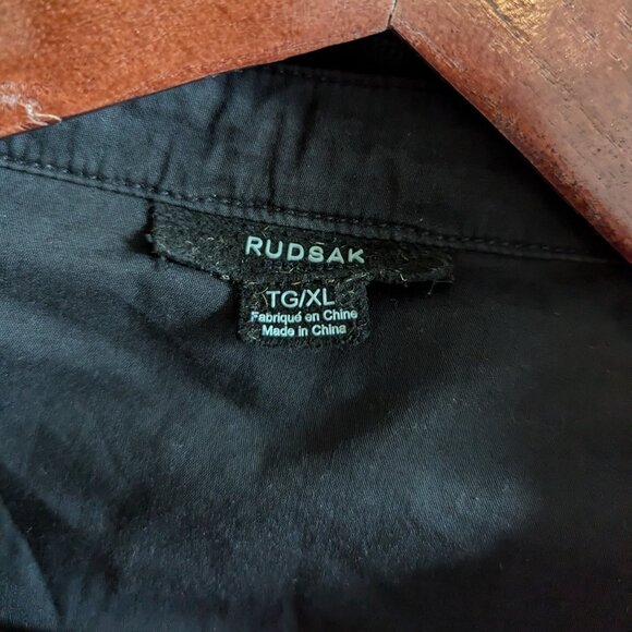 RUDSAK - Leather sleeve black stretch shirt - Sz XL - Picture 6 of 6